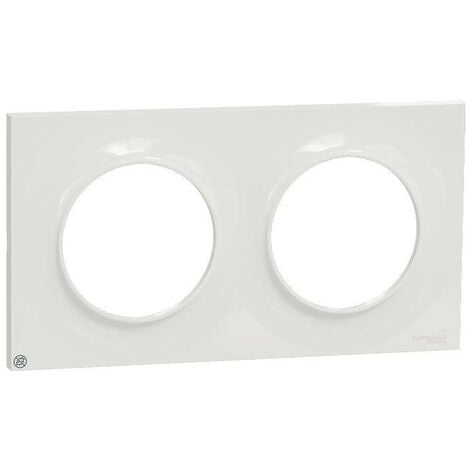 Odace Styl, plaque 2 postes horiz./vert. entraxe 71mm, Antibacterien (S500704)