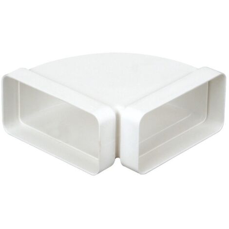 coude horizontal rectangulaire - 55 x 110 mm - atlantic 460003