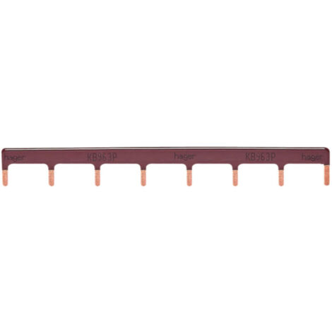 Hager – Barre de pontage 1P 63A 10mm² marron 12M – Pour installations électriques – Compatible avec modules standards – Usage professionnel