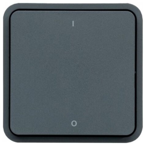 cubyko Interrupteur bipolaire marqué 0/1 associable gris IP55 (WNA008) (1/2)