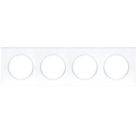 Plaques de finition polycarbonate - Blanc brillant - SQUARE 4 postes
