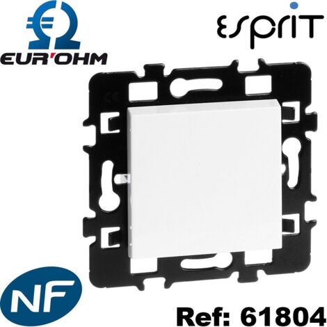 Poussoir à fermeture avec porte-étiquette 10A - ESPRIT Blanc