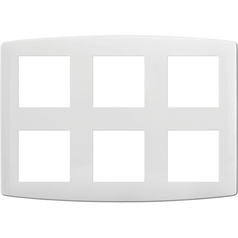 Plaque de finition polycarbonate - 2x3 postes - ESPRIT Blanc