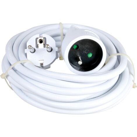 Rallonge électrique 2P+T, 10/16A, 230V - H05 VV-F 3G1,5MM² 3m (1/2)
