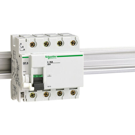 Disjoncteur Schneider Electric Interrupteur sectionneur à déclenchement ISW  Acti9 - 4P - 63A - 415VCA