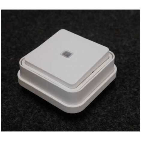cubyko bouton poussoir 1O à voyant témoin encastré blanc (WNE023B) (1/2)