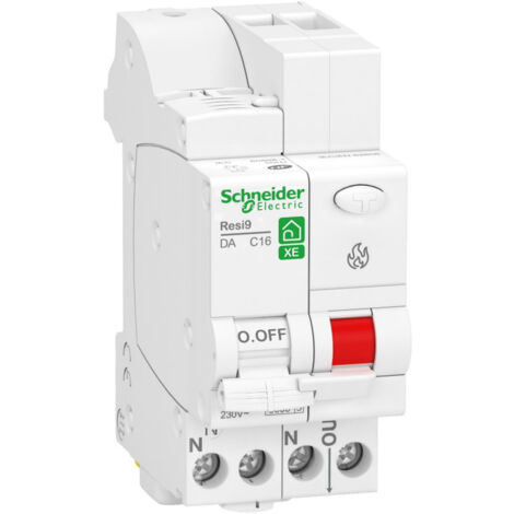 Schneider Electric – Disjoncteur détecteur d'arc 1P+N 10A – R9ETC610 – Courbe C – Pouvoir de coupure 3000A – Conforme EN/IEC 60898-1