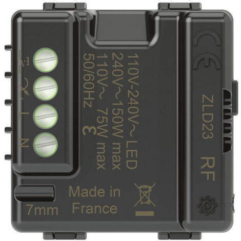 Legrand – Micromodule connecté ON/OFF 64899 – 150W LED – Installation facile en DCL ou boîte de dérivation – Contrôle d'éclairage intelligent