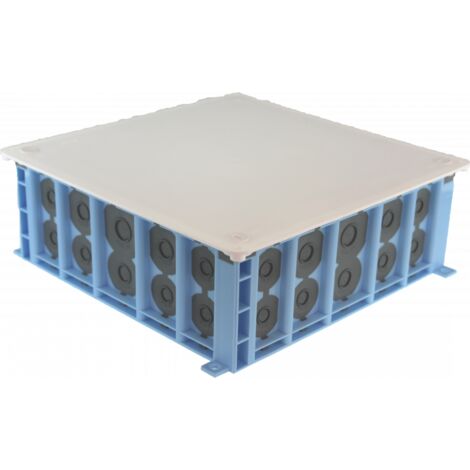 Eur Ohm – Boîte de dérivation étanche 200x200x85mm – Pour raccordement tubes annelés – Conforme normes NF-EN 60670-22 – Installation rapide dans faux plafonds