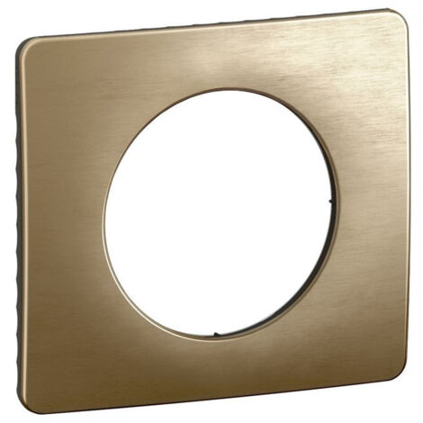 Plaque de finition Métal Céliane 1 poste  Bronze Satiné