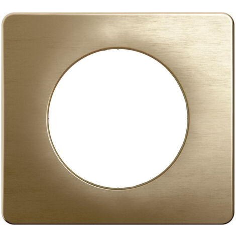 Plaque de finition Métal Céliane 1 poste  Bronze Satiné