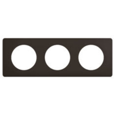 Legrand – Plaque de finition 3 postes CP0103 – Noir mat – Gamme Céliane – Fixation à clipser – Compatible avec mécanismes Céliane (1/5)