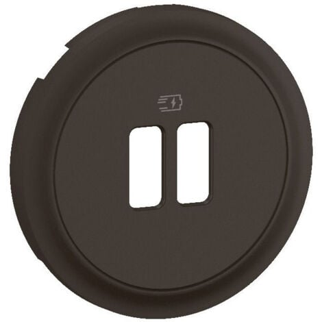 Enjoliveur prise USB simple ou double Céliane - Noir (CN0154)