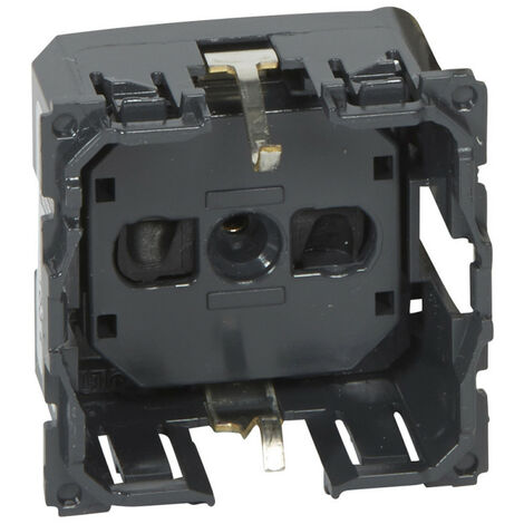Prise de courant standard germanique Céliane 16A 250V 2P+T contact latéral (067153)
