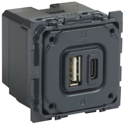 Chargeur double USB Céliane typeA et typeC 3A (067465)