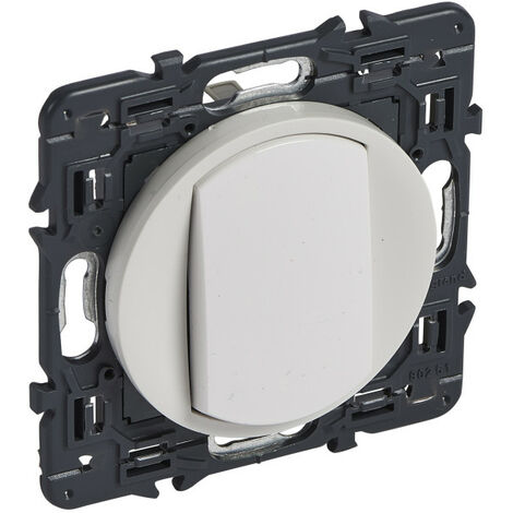 Legrand – Interrupteur va et vient blanc sans plaque – Poussoir pour installation électrique – Compatible avec gamme Céliane – Pour montage en saillie