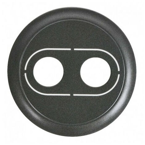 Enjoliveur Céliane pour prise banana simple finition graphite (067872) (1/3)