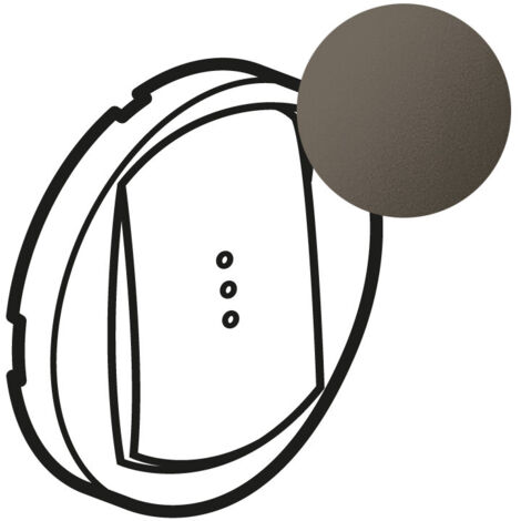 Enjoliveur Céliane pour interrupteur temporisé ou interrupteur et ventilation finition graphite (067936) (1/2)