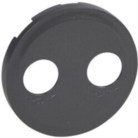 Enjoliveur Céliane pour prise TV SAT finition graphite (067997) (1/2)