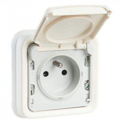Prise de courant Plexo complet encastré - Blanc - 069870 - Legrand