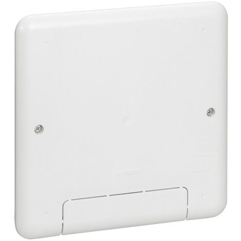 Legrand – Coffret de communication Batibox multimédia 1x5 modules 142x142mm – Installation dans plaque de plâtre – Couvercle extra-plat pour sortie de câble