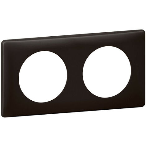 Legrand – Plaque de finition Céliane 98863 – Poudré Basalte – 2 postes – Montage horizontal ou vertical – Indice de protection IP20 (1/5)