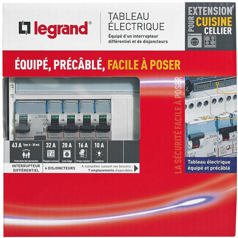 Legrand Réf. 093060 Tableau pré-équipé 1 rangée 9 modules