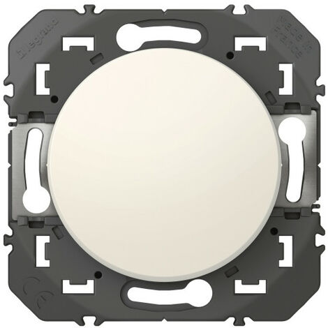 Legrand – Poussoir Dooxie blanc – Double interrupteur étanche composable – Fixation à vis – Pour chantiers humides