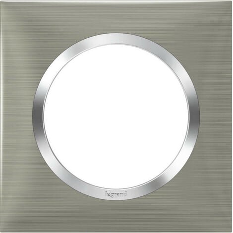 Plaque carrée dooxie 1 poste finition effet inox brossé (600871)