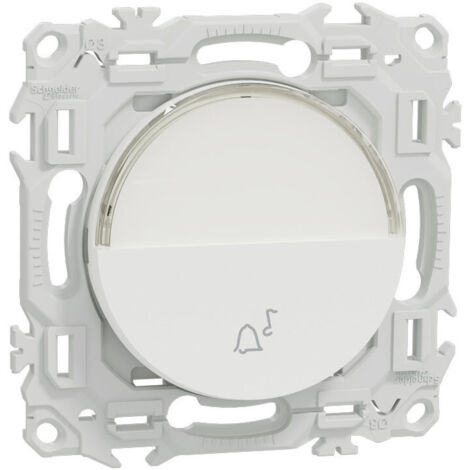 Sonnette blanche avec porte-étiquette Odace (S920246)