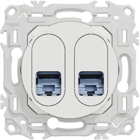 Ave - 441029C6 - Presa RJ45 CAT6 UTP - Non Schermata - Domus S44 Colore Ral 9010 Finitura Lucida 1 Mod Ave441029c6