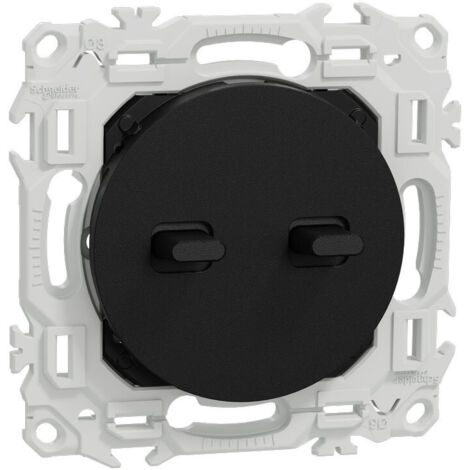 Commande double à levier noir Odace (S940213)