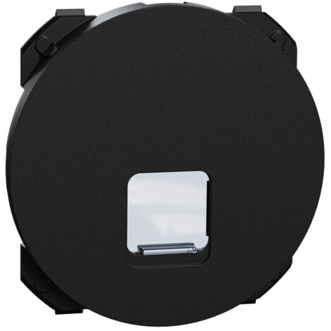 Enjoliveur prise RJ45 noire Odace (S949470)