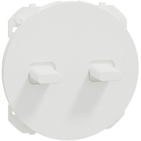 Enjoliveur blanc commande double à levier Odace (S929211) (1/3)