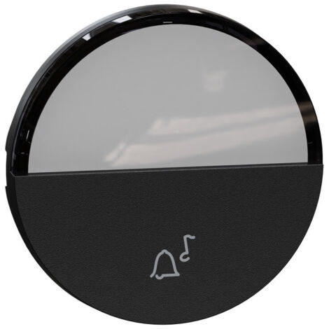 Enjoliveur sonnette porte-étiquette noir Odace (S949245) (1/3)