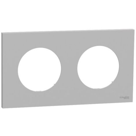 Plaque Odace Gris galet 2 postes (S901704) (1/3)