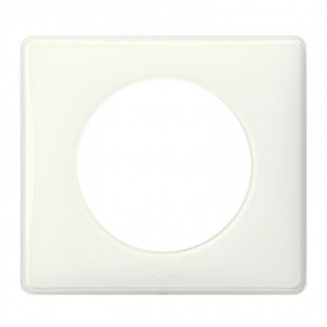 Legrand – Plaque de finition blanche laquée 1 poste – Fixation à clipser – Dimensions 82x90x8.5mm – Pour intérieur moderne