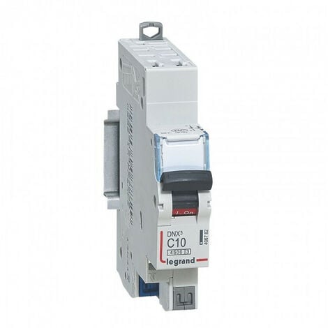 auto - Disjoncteur DNX3 4500 - auto/auto - U+N 230V 10A - 4,5kA - courbe C - 1 mod (406782)