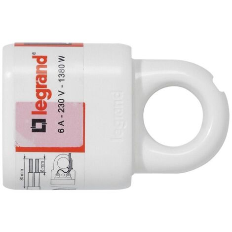 LEGRAND - Fiche femelle 2p 6a plastique blanc vrac