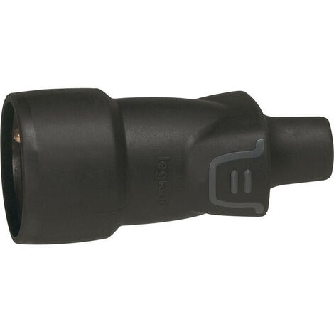 PROLONGATEUR 2P+T 16A FRANCO-BELGE CAOUT CHOUC NOIR BORNE A VIS SERRE CABLE A VI LEGRAND LEG93915 (1/4)