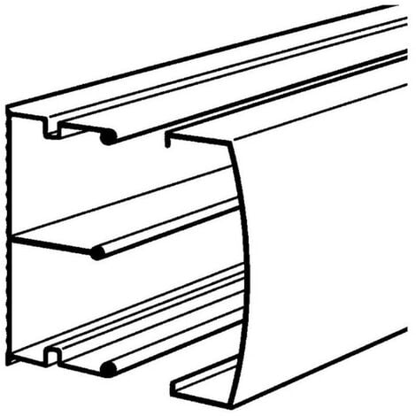Moulure Keva 2 compartiments 50x15mm et longueur 2m livrée avec couvercle blanc Artic (11560)