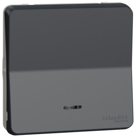 Mureva Styl - Bouton poussoir lumineux LED - composable - IP55 - IK08 - gris (MUR35127)