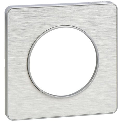 Odace Touch, plaque Aluminium brossé avec liseré Alu 1 poste (S530802J)