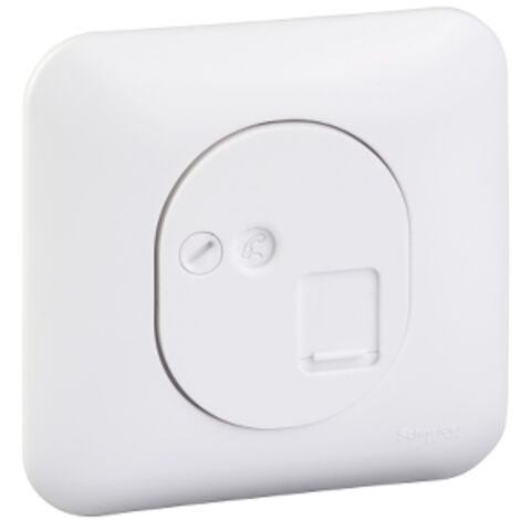Ovalis S260471 Prise RJ45 - cat.5e UTP - grade 1 - téléphone - avec plaque Blanc