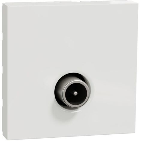 Unica - prise télévision - TV mâle - individuel - 2 mod - Blanc anti - méca seul (NU346220) (1/3)