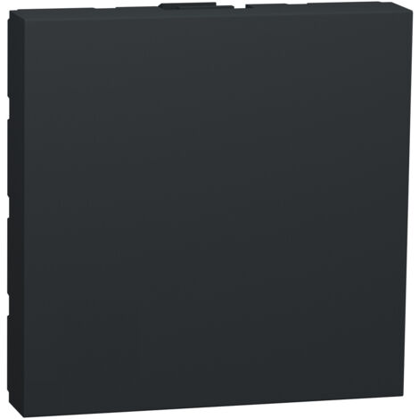 Schneider Electric – Obturateur complet 2 modules anthracite – Mécanisme seul – Finition brillante – Protection IP20 – ABS thermoplastique résistant