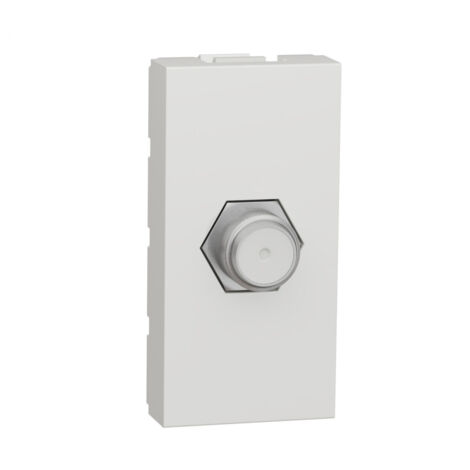 Unica - prise télévision - TV type F - 1 module - Blanc - mécanisme seul (NU346818) (1/4)