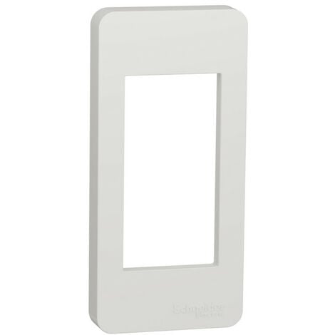 Unica - plaque de finition étroite - Blanc - 1 module (NU200118)