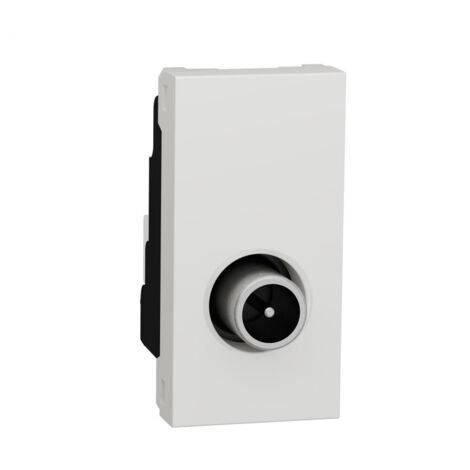 Unica - prise télévision - TV mâle - individuel - 1 mod - Blanc - méca seul (NU346118) (1/4)