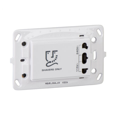 Schneider Electric – Prise rasoir Unica Blanc – 3 modules – IP20 – profondeur 52mm – bornes à vis – clipsable (1/4)